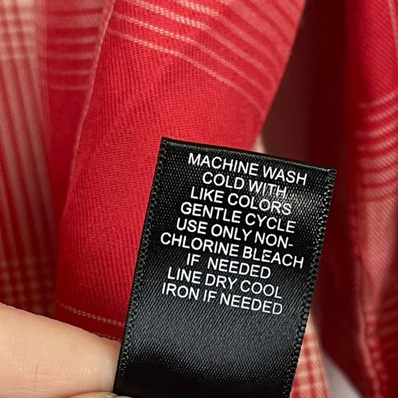 Torrid Ruffle Neck Blouse Womens Plus Size 2X 18 20 Red Pink Plaid Tunic Shirt - Picture 6 of 10